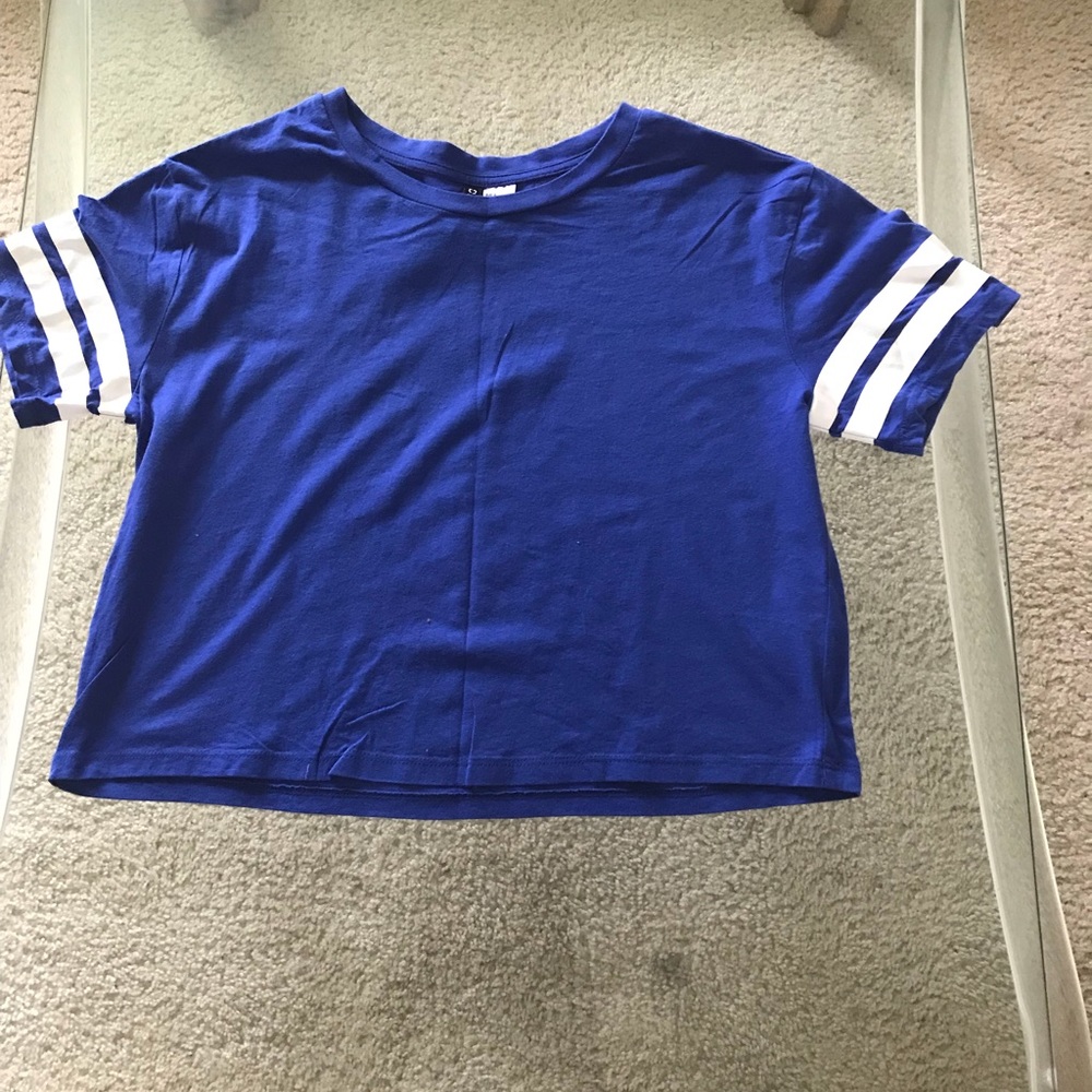 Royal Blue Cropped Shirt